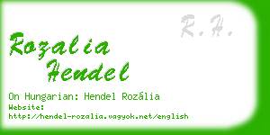 rozalia hendel business card